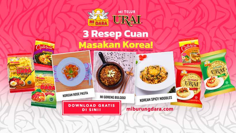 Download Gratis Inspirasi 3 Resep Cuan Masakan Korea MI BURUNG DARA!