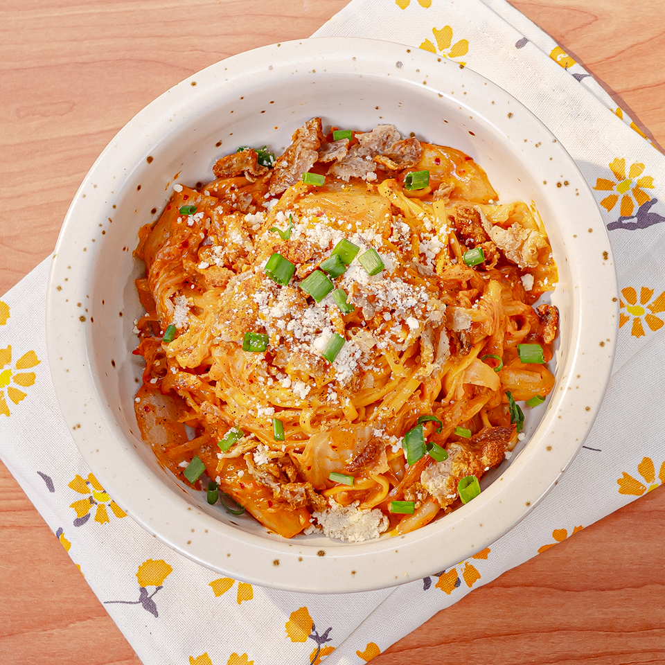 Creamy Kimchi Noodles
